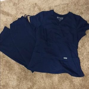 Greys anatomy navy blue scrubs